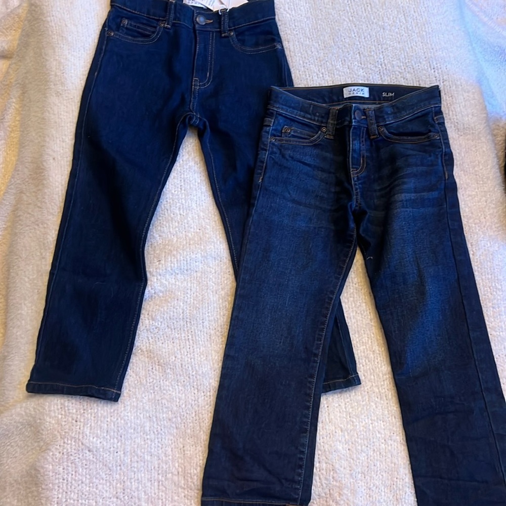 2 pairs of Janie and Jack jeans size 5 boys. One with tags never been worn